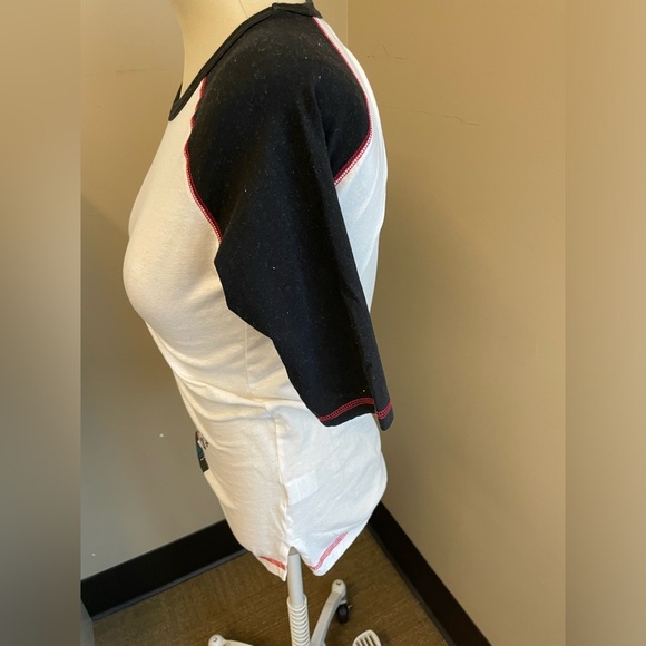 Lazy One Sawing Logs elbow sleeve casual 100% Cotton tshirt tee womens size XS - Picture 3 of 8